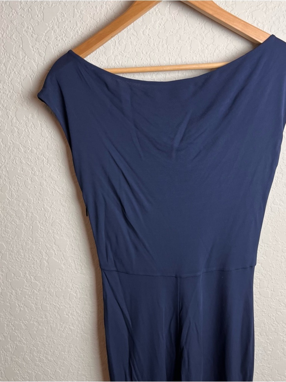 Roberto Cavalli Dress 42 Navy Blue Jersey Knit Keyhole Bodycon Women’s - Picture 10 of 14